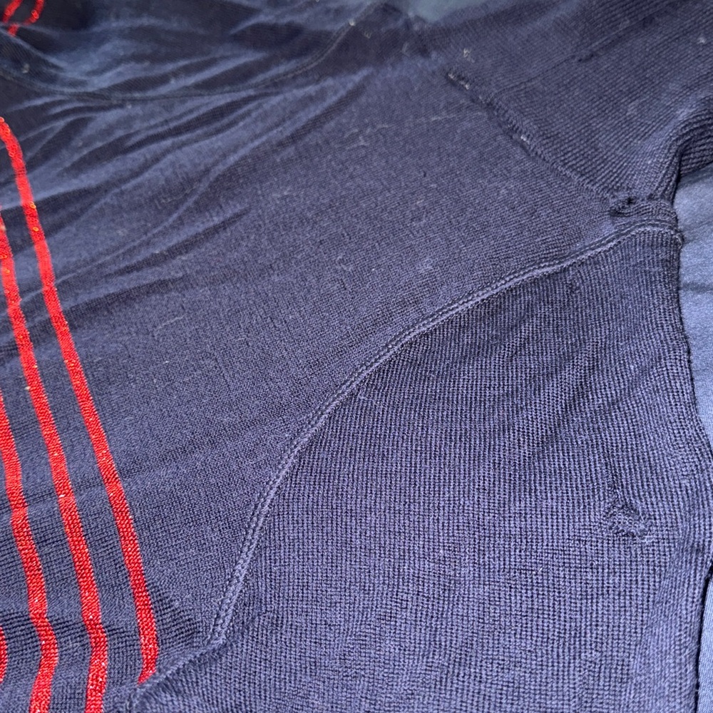 No. 21 Blue Striped Knit Logo Turtleneck Sweater Size Small - Picture 6 of 6